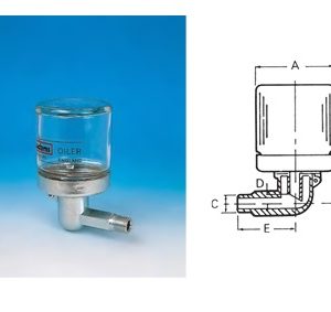 Constant Level Oiler - Aluminium Alloy Body - Glass Bottle-0